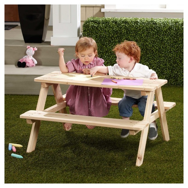 Rectangle Wooden Kids Picnic Table Merry Products