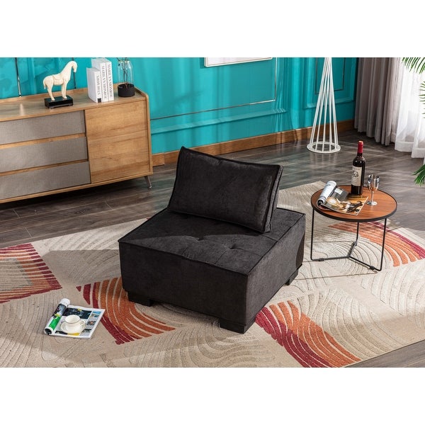 Poly fabric Square Living Room Ottoman Lazy Chair