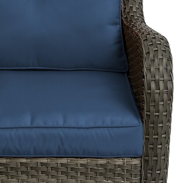 Outdoor Rattan Swivel Gliders Rocking Chair