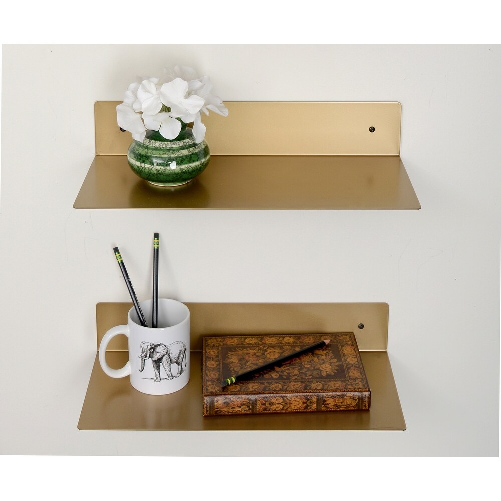 Steel Wall Shelf 2 Piece Set