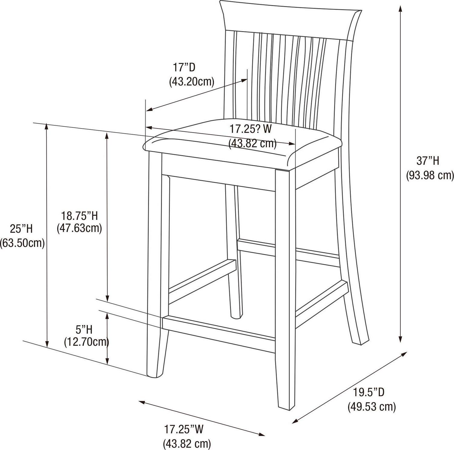 Linon Nataly 25  Mission Back Counter Stool Dark Cherry  Crowdfused