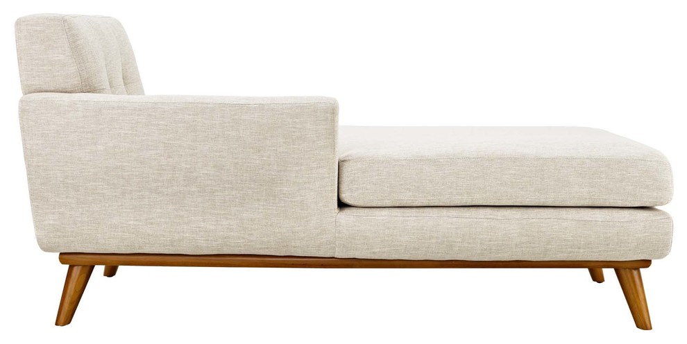 Engage Left Facing Upholstered Fabric Chaise   Midcentury   Indoor Chaise Lounge Chairs   by Morning Design Group  Inc  Houzz