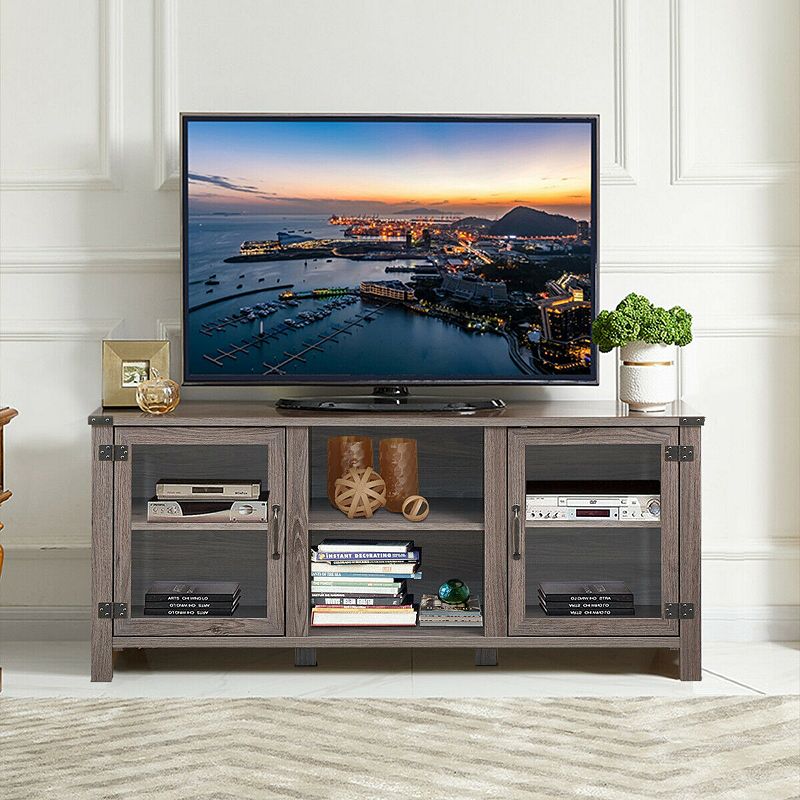 TV Stand Entertainment Center for TVs up to 65 Inch with Storage Cabinets