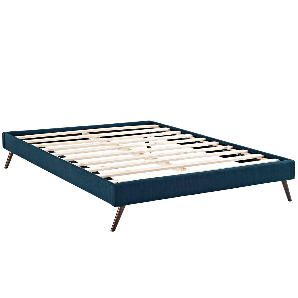 Loryn Upholstered Full Platform Bed Frame With Wood Slat Support