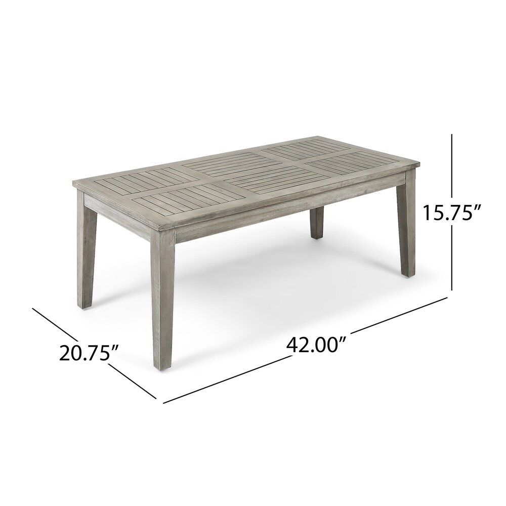 Hampton Outdoor Acacia/ PE Wicker Loveseat and Coffee Table Set by Christopher Knight Home