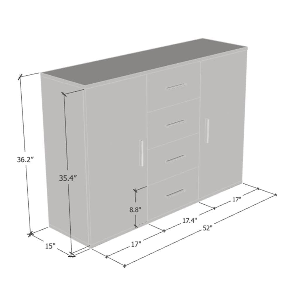 Soho 52 inch Modular Modern Sideboard