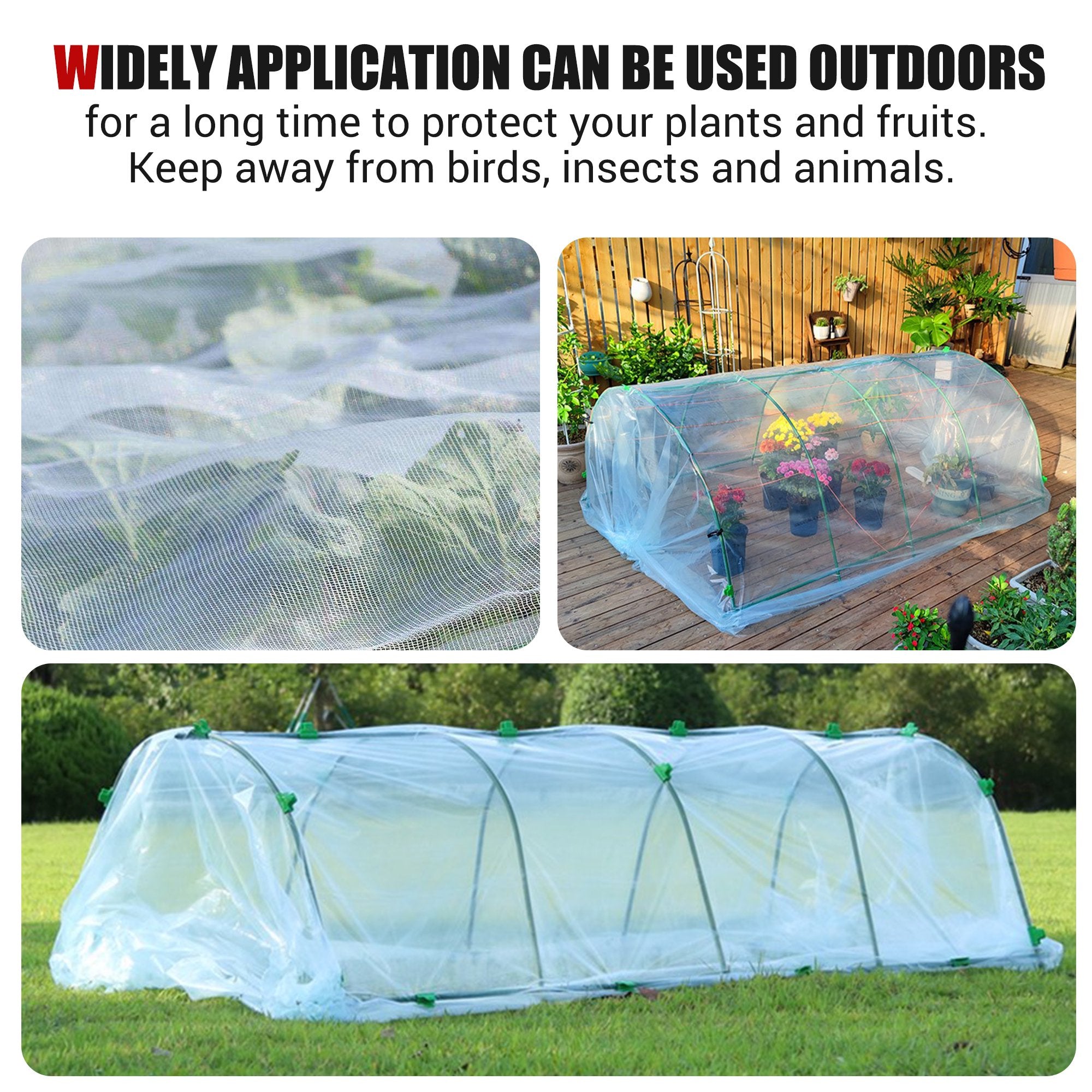 6.5Ft x 10Ft Mosquito Garden Bug Insect Against Netting Barrier Bird Hunting Net