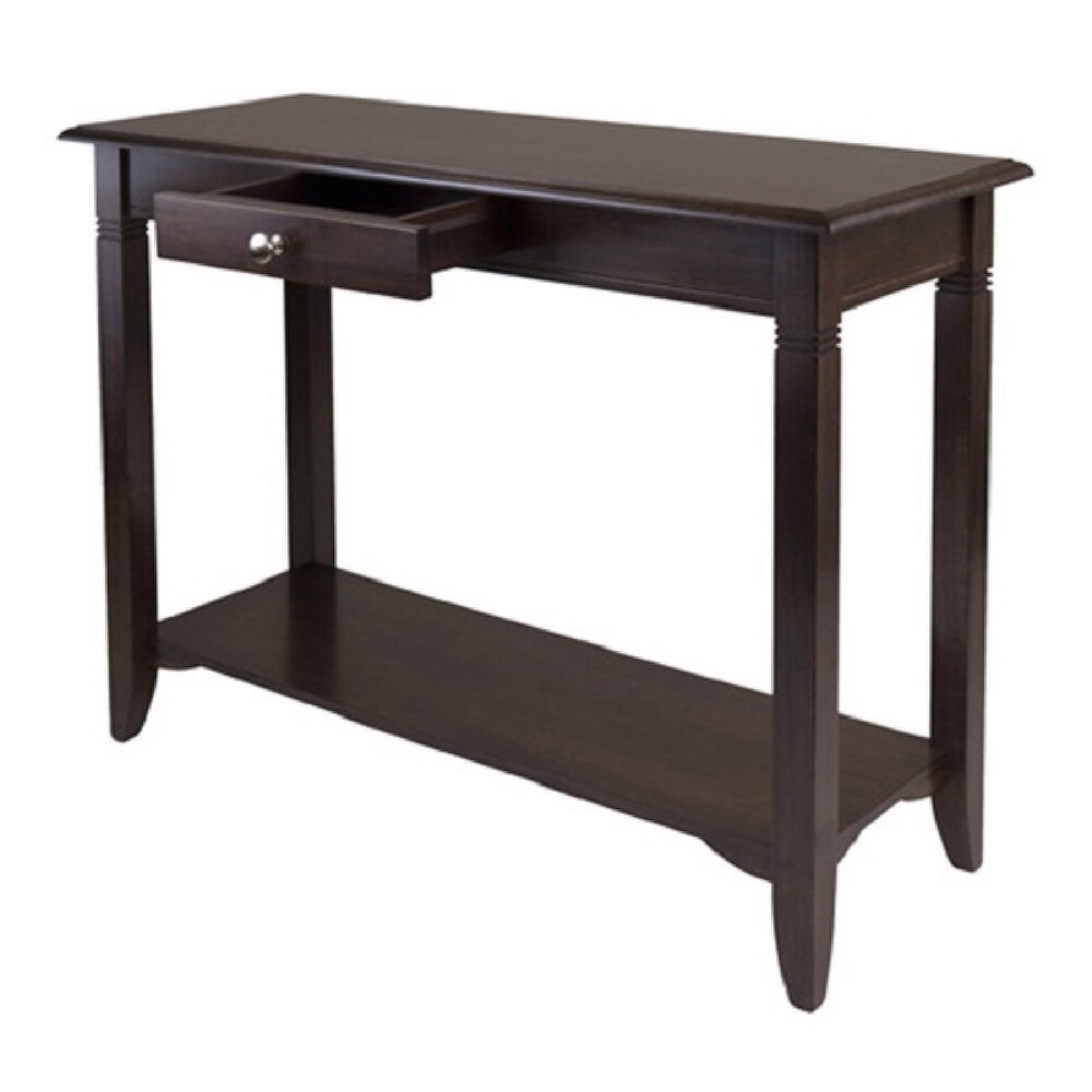 40” Cappuccino Brown Nolan Console Table with Drawer