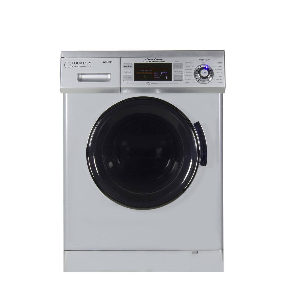 Equator 1.57 cu. ft. 110-Volt Compact All-in-One Washer and Dryer Combo Version 2 Pro in Silver EZ4400 N S