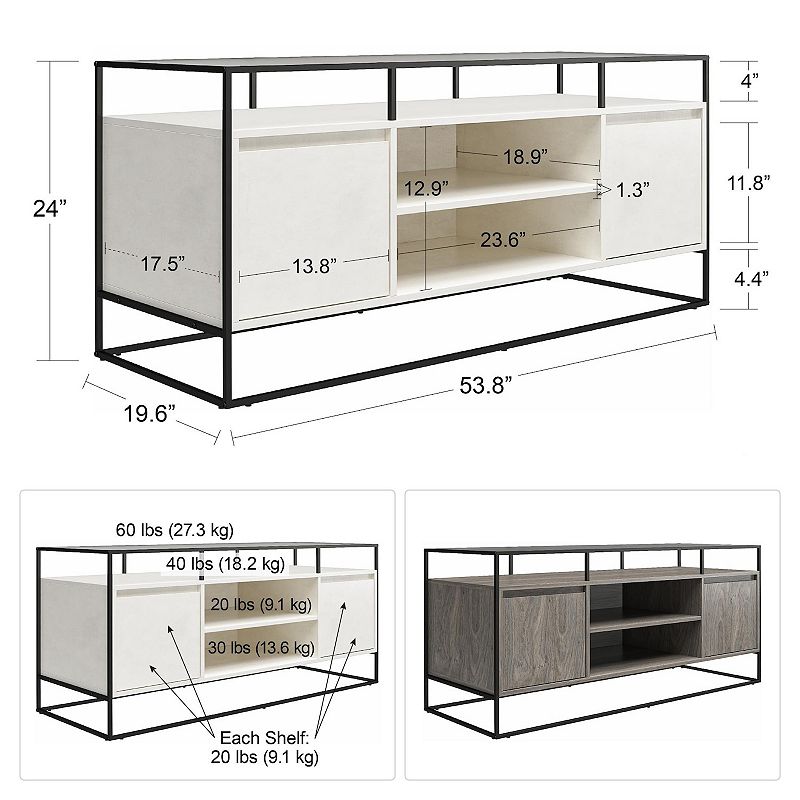 Ameriwood Home Camley Modern Media Console TV Stand