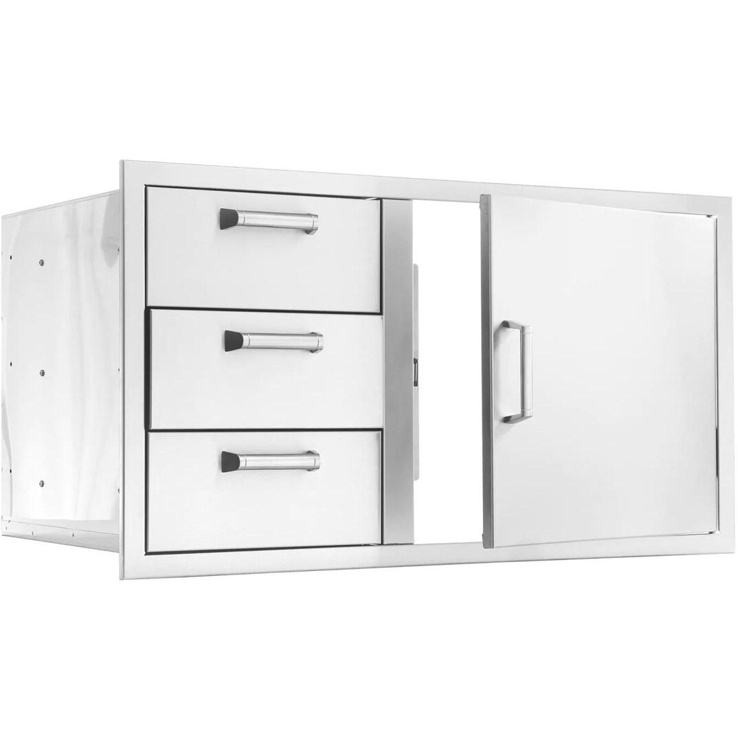 Signature 39-Inch Stainless Steel Reversible Access Door and Triple Drawer Combo