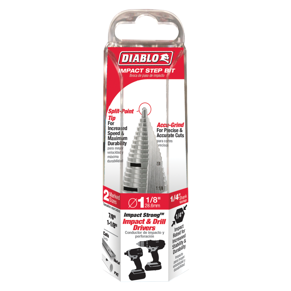 Diablo Tools 7/81-1/8 Impact Step Drill Bit (17 Steps)