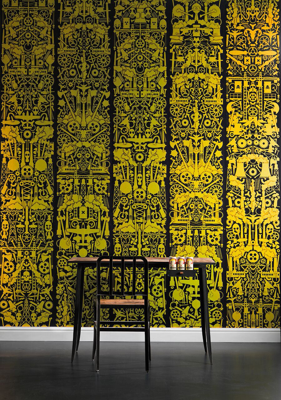 Robber Baron Wallpaper in Metallic Gold by Studio Job Lab