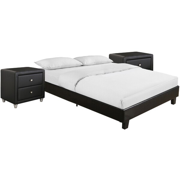 Acton Low-Profile Platform Bed with nightstand - - 30885432