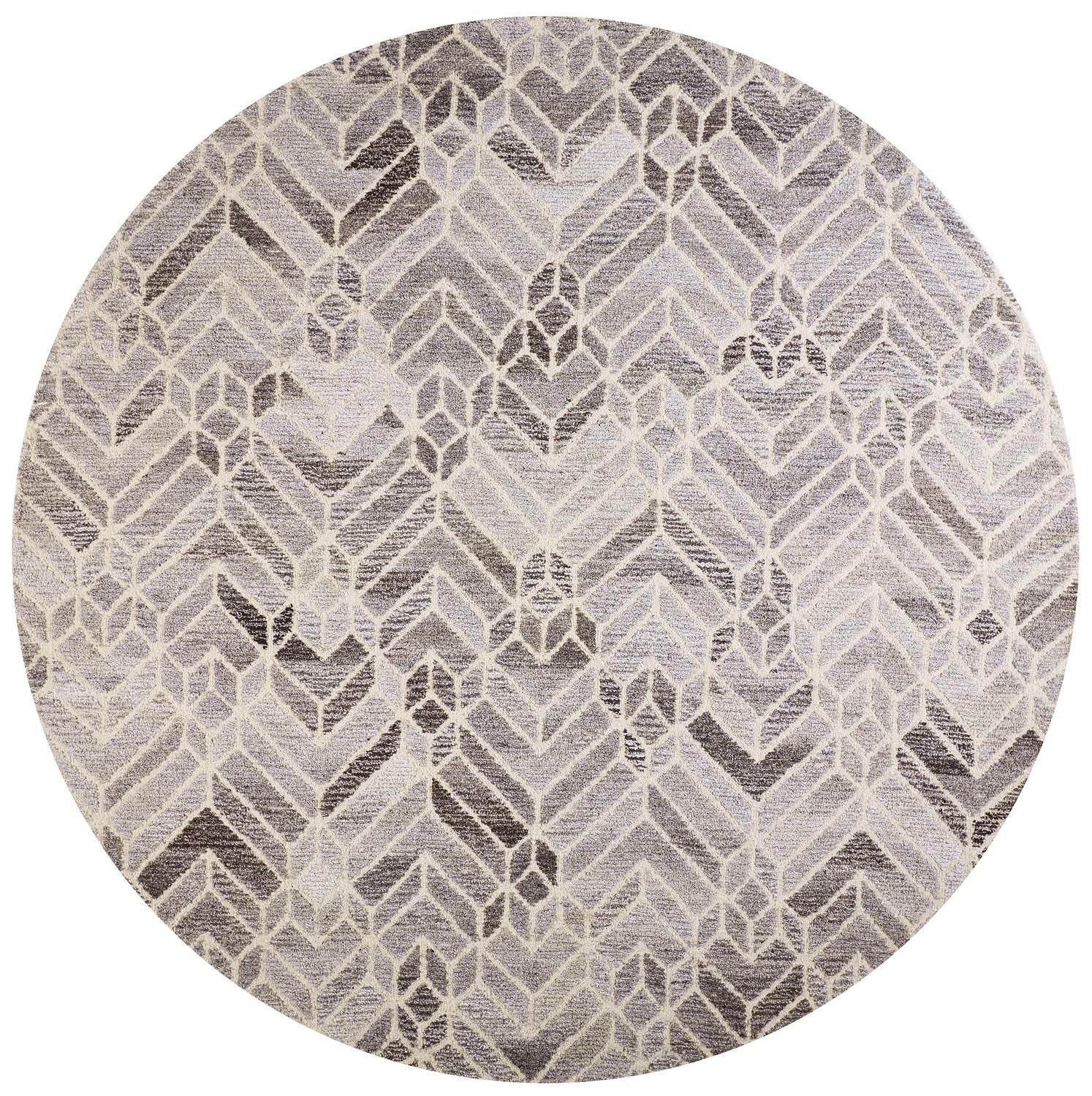 Palatez Hand Tufted Opal Gray and Warm Rug by BD Fine