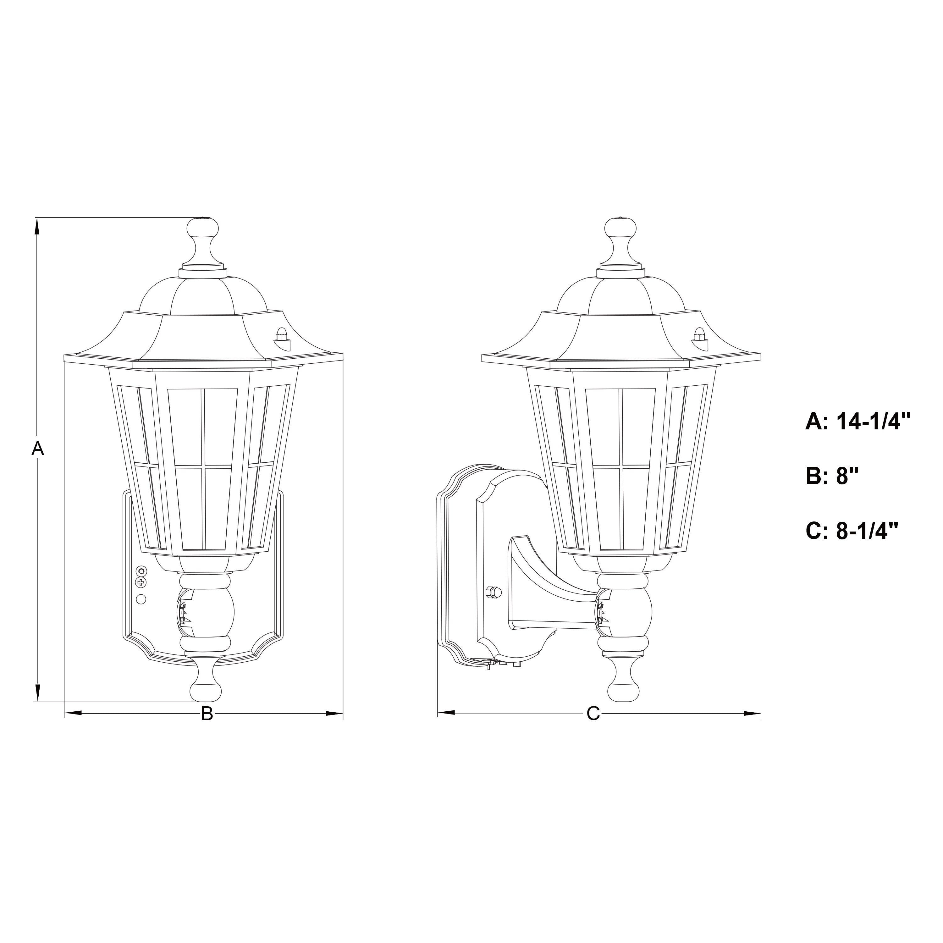 York Textured Pewter Motion Sensor Dusk to Dawn Traditional Outdoor Wall Light with Clear Glass