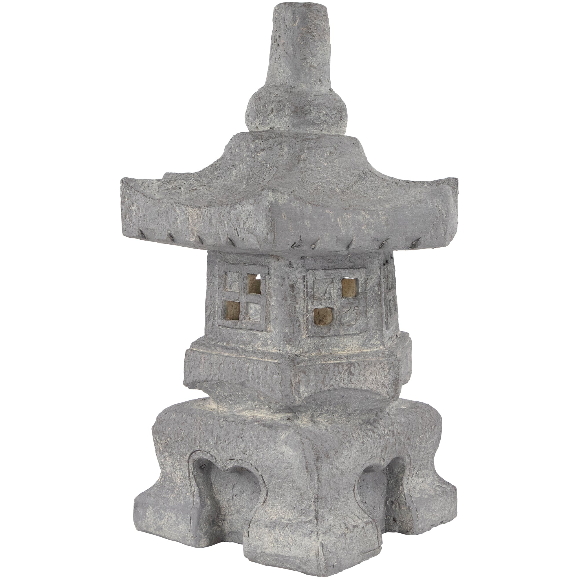 20" LED Lighted Solar Powered Pagoda Outdoor Garden Statue