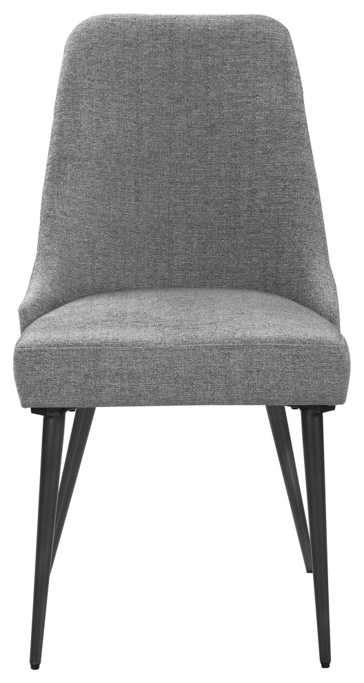 Alan Upholstered Dining Chairs Grey  Set of 2   Modern   Dining Chairs   by Modon  Houzz