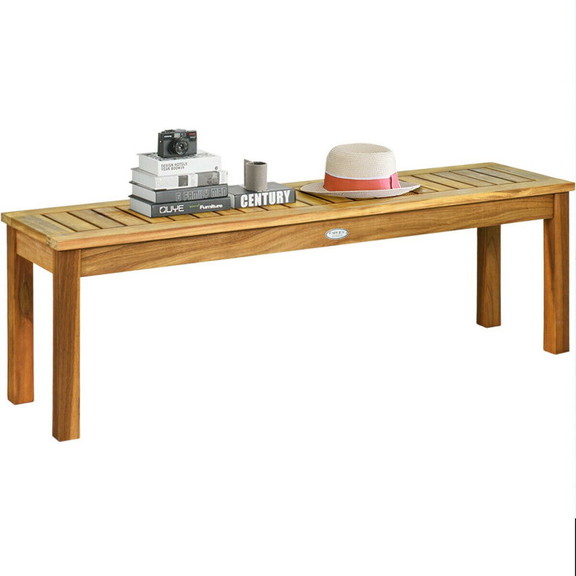 Costway 12706853 52 Inch Outdoor Acacia Wood Dinin...