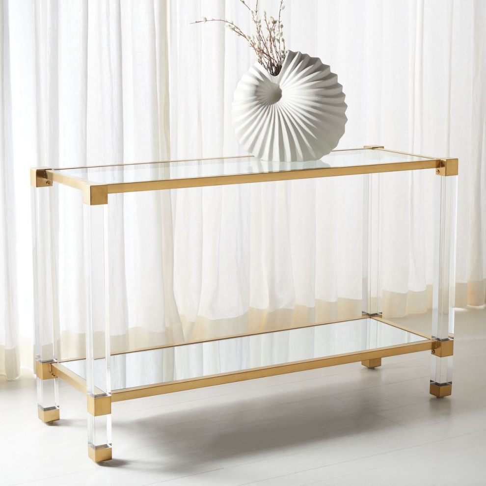 Safavieh Couture Angie Acyrlic Console Table   Contemporary   Console Tables   by Safavieh  Houzz