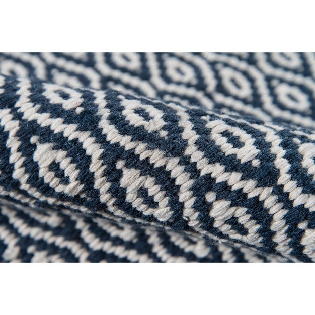 Newton Davis Hand Woven Recycled Plastic Indoor outdoor Rug Navy Erin Gates By Momeni