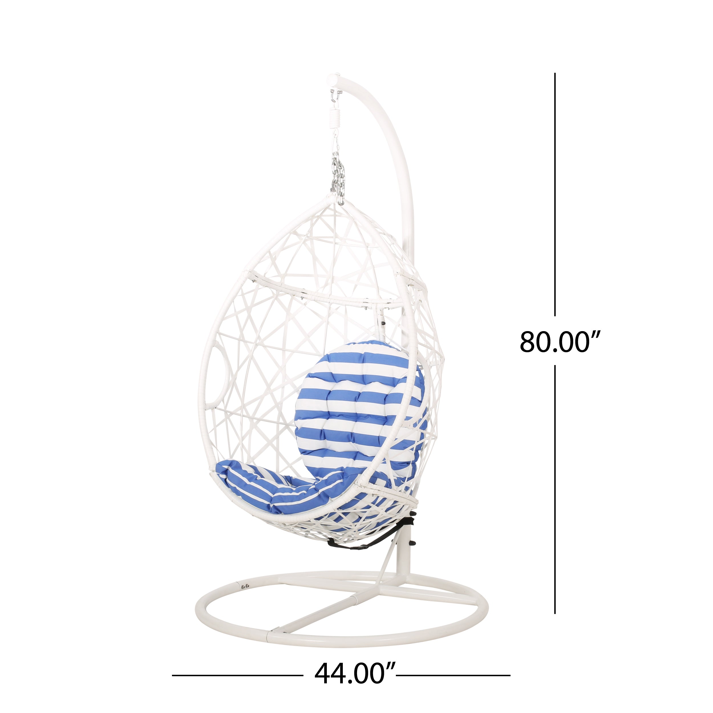 Berkley Outdoor Wicker Hanging Teardrop / Egg Chair