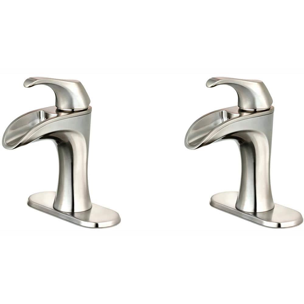 Pfister Brea 4 in Centerset SingleHandle Bathroom Faucet in Brushed Nickel