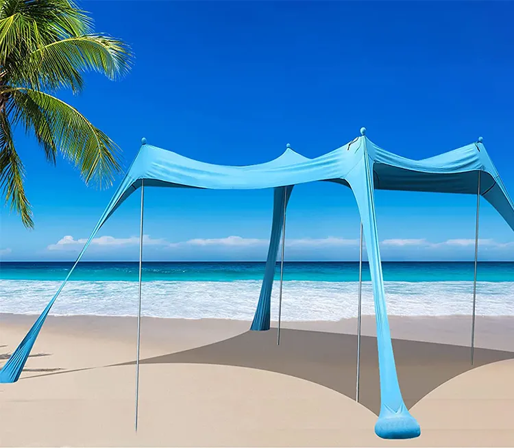 wholesale outdoor beach tent canopy custom design  stretch beach sun shade shelter tent beach shade tent