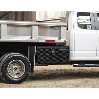 Buyers Products Company 14 in. x 16 in. x 24 in. Gloss Black Diamond Tread Aluminum Underbody Truck Tool Box 1725160