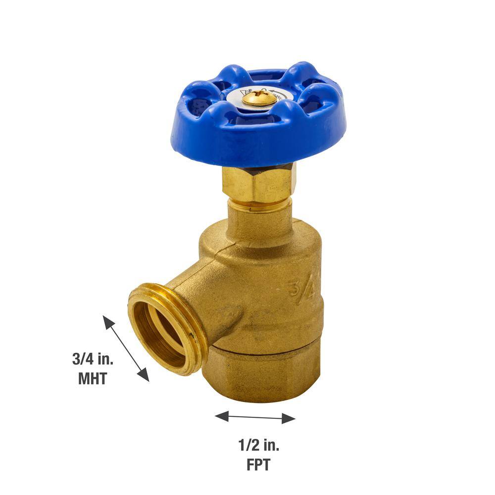 Everbilt 34 in. Brass Bent Nose Garden Valve 108-104EB