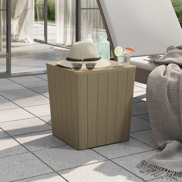 vidaXL Patio Table with Removable Lid Polypropylene