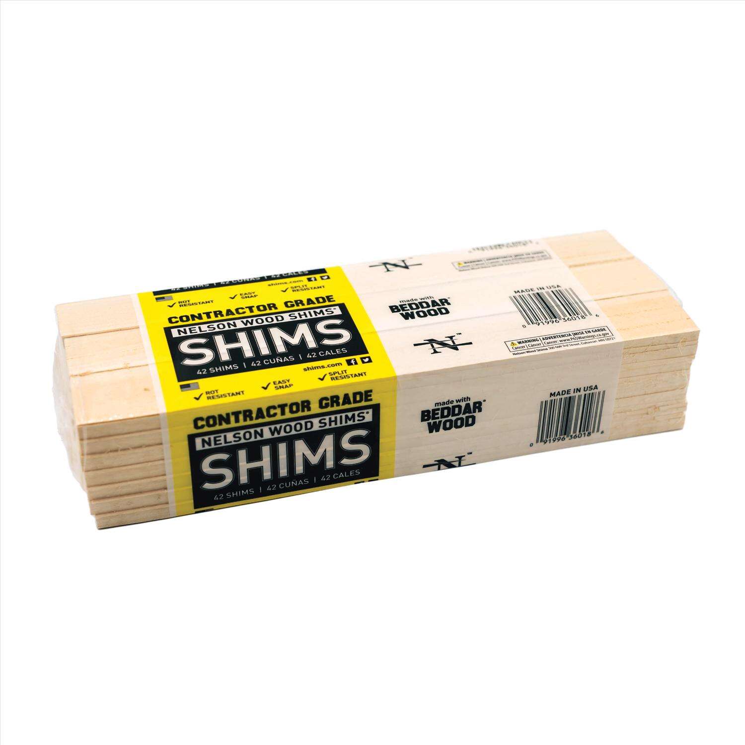 Nelson 1.5 in. W X 12 in. L Wood Shim 42 pk