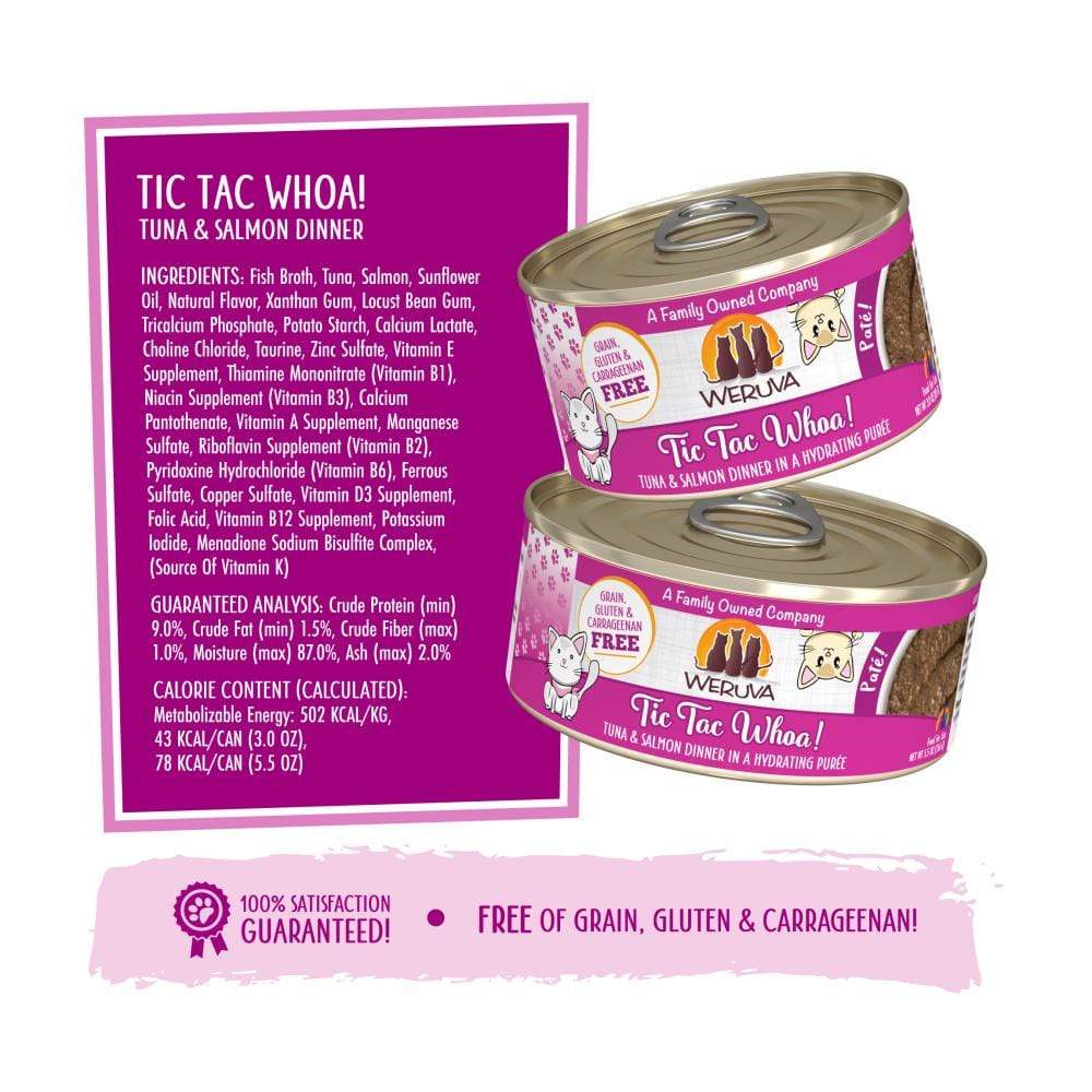 Weruva Classic Cat Pate Tic Tac Whoa! With Tuna and Salmon Canned Cat Fo