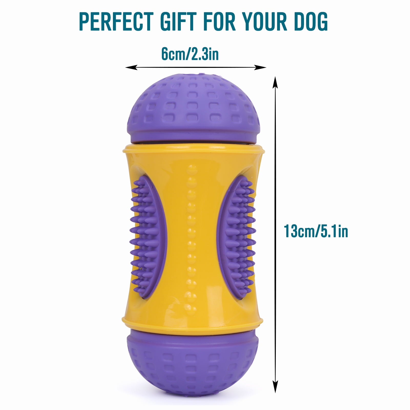 Toplive Dog Chew Toys for Aggressive Chewers， Puppy Teething Chew Toy Tough Dog Toys With Natural Rubber for Small Medium Large Breeds， Teeth Cleaning and Gum Massage for Small Medium Large Dog Purple