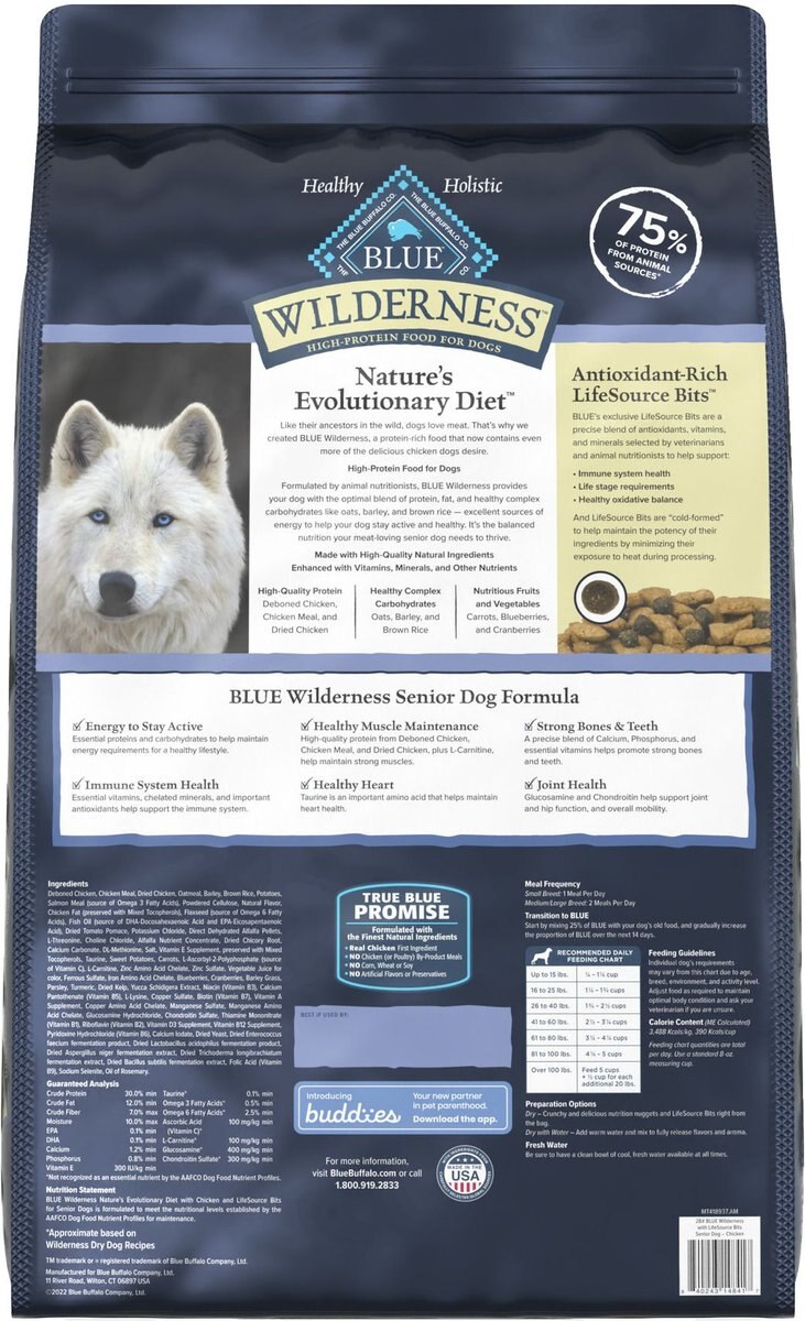 Blue Buffalo Wilderness Chicken Senior Dog Dry Food