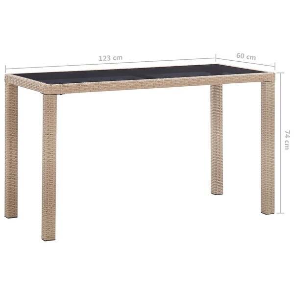 vidaXL Patio Table Gray 48.4