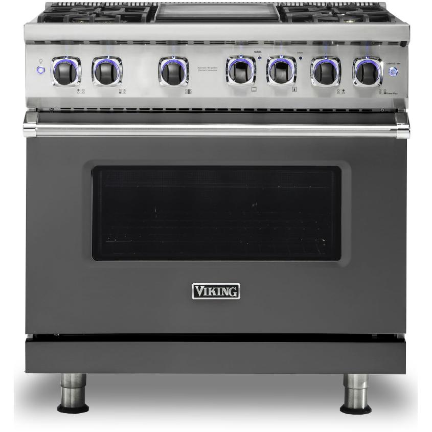 Viking 36-inch Freestanding Dual-Fuel Range with Elevation Burners CVDR7362-4GDG