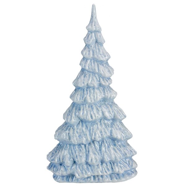 12.5 Blue and White Textured Christmas Tree Tabletop Decor