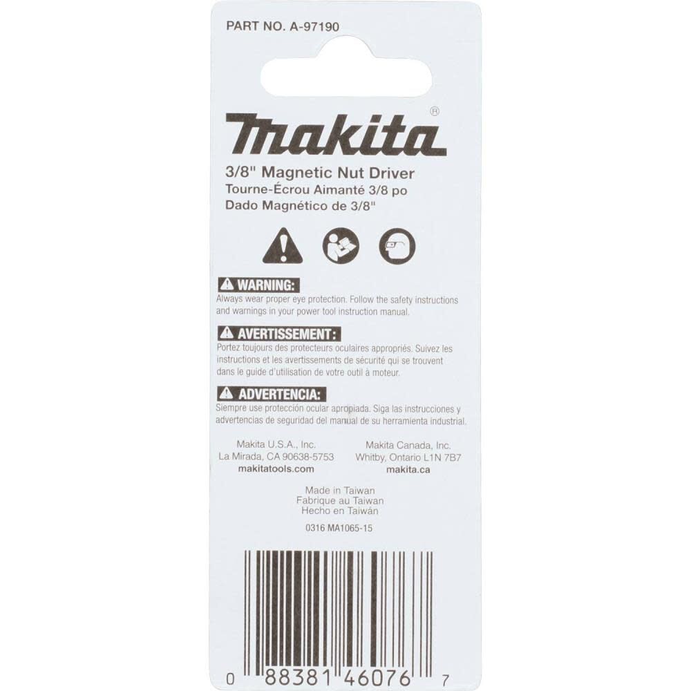 Makita Impact X 3/8 x 1-3/4 Magnetic Nut Driver A-97190 from Makita