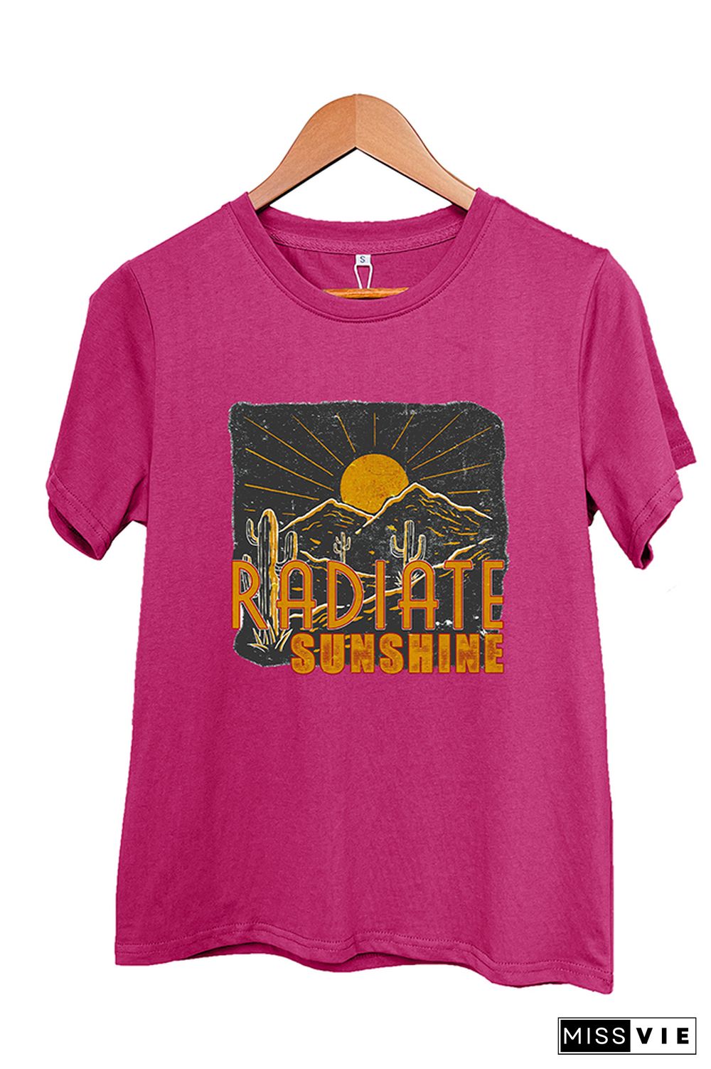 Radiate Sunshine Cactus Desert Graphic Tee Wholesale