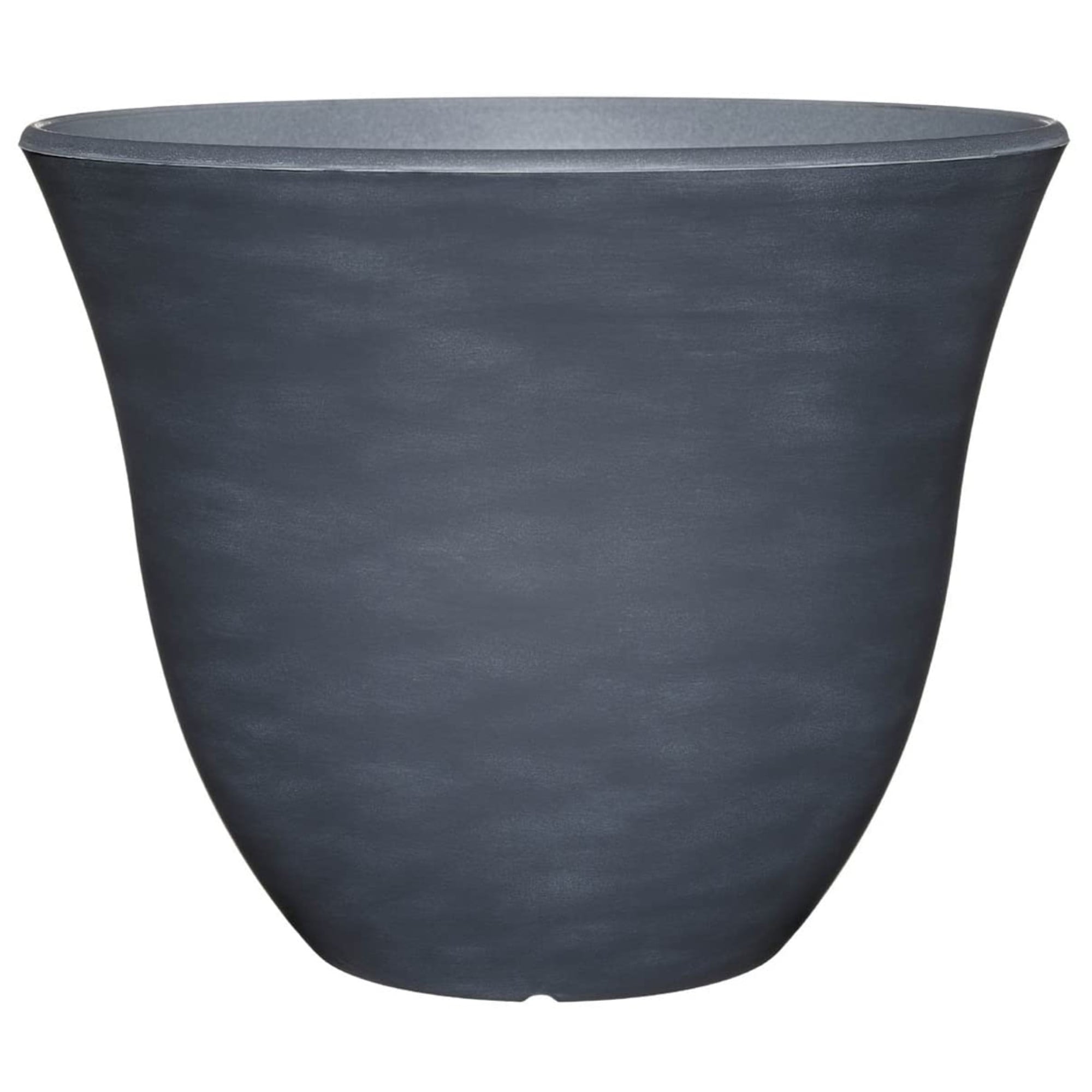 Classic Home and Garden Honeysuckle Resin Flower Pot Planter, Zinc Grey, 15"