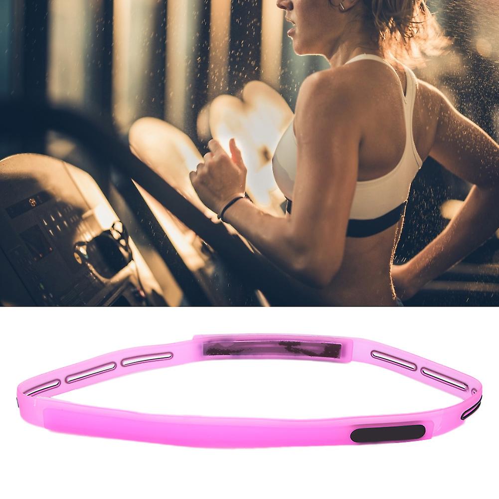 Soft Pvc Outdoor Sports Fitness Multi-function Portable Running Sweat Head Band Sweatband(pink)