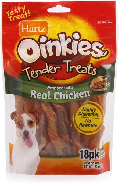 Hartz Oinkies Chickentastic Tender with Chicken Natural Chew Dog Treats