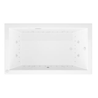 Universal Tubs Sapphire Diamond Series 5.5 ft. Right Drain Rectangular Drop-in Whirlpool and Air Bath Tub in White HD3266VNDRX