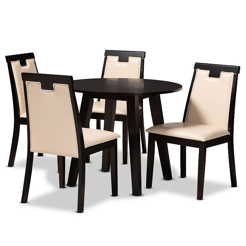 Baxton Studio Ryan Beige 5-Piece Dining Set