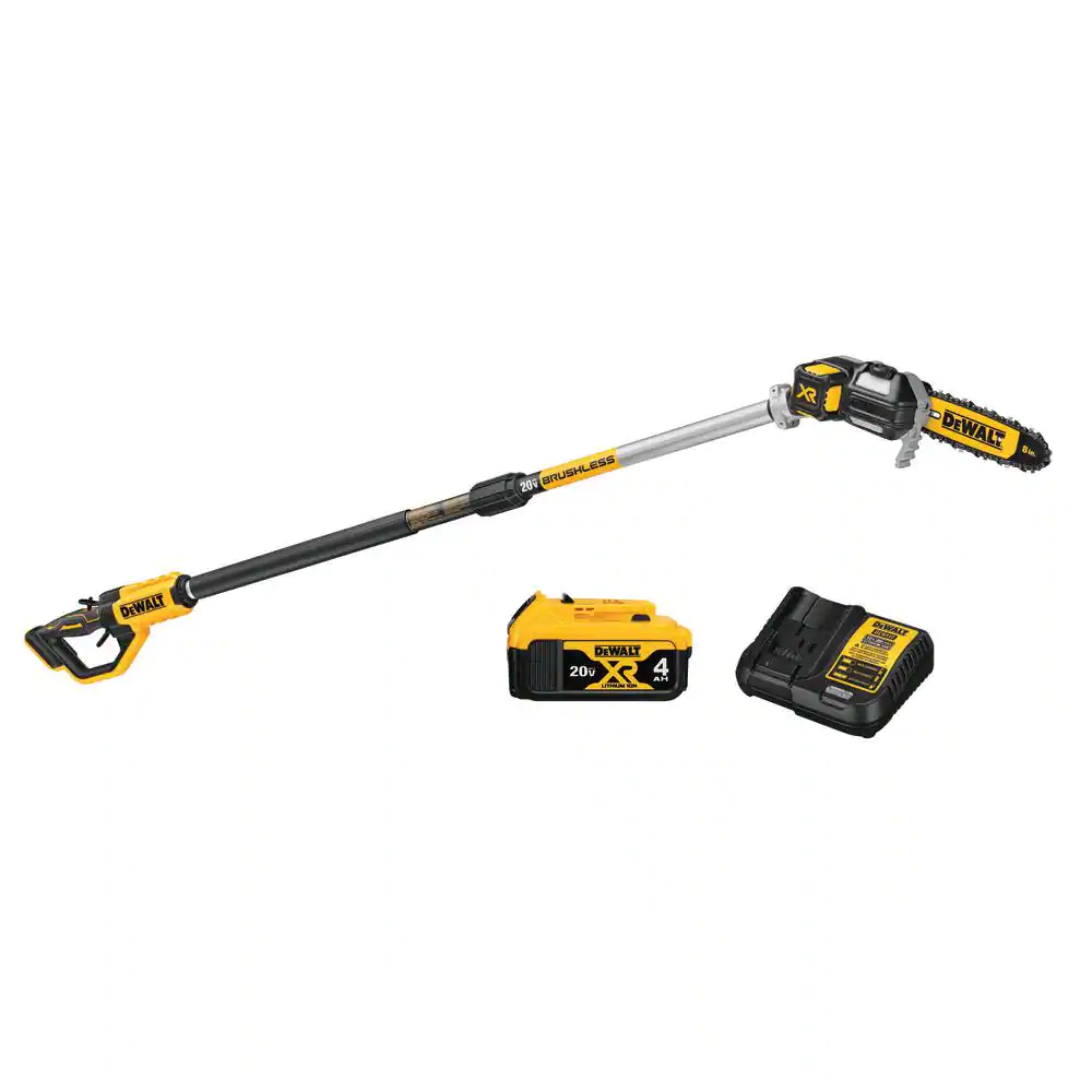 DEWALT DCPS620M1 20V MAX 8in. Cordless Battery Powered Pole Saw Kit with (1) FLEXVOLT 4Ah Battery， Charger and Sheath