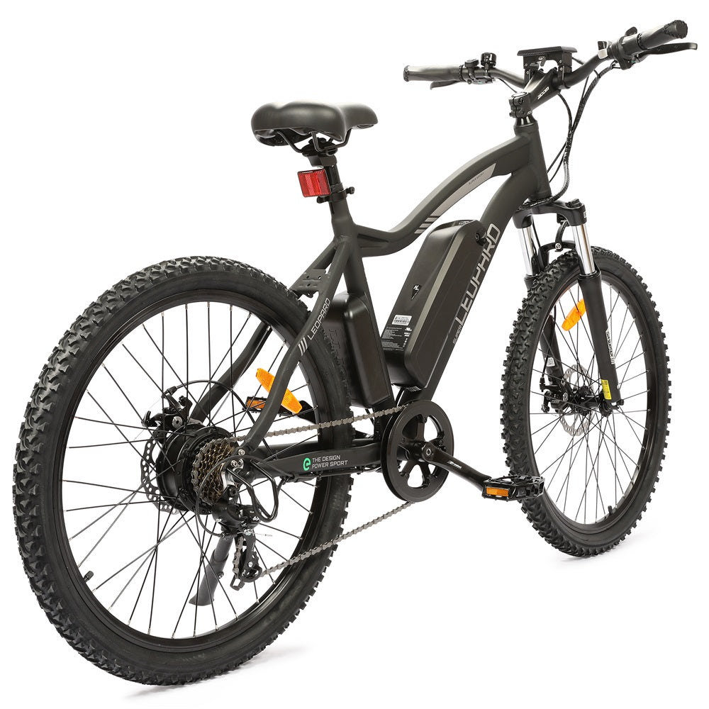 Ecotric Leopard Long Distance All Terrain Anti Slip Tires Electric Mountain Bike - Suspension w/ Ultimate Comfort,  500W Brushless Motor Makes Long Lifespan - For Commuter, Trails, and Leisure Riders