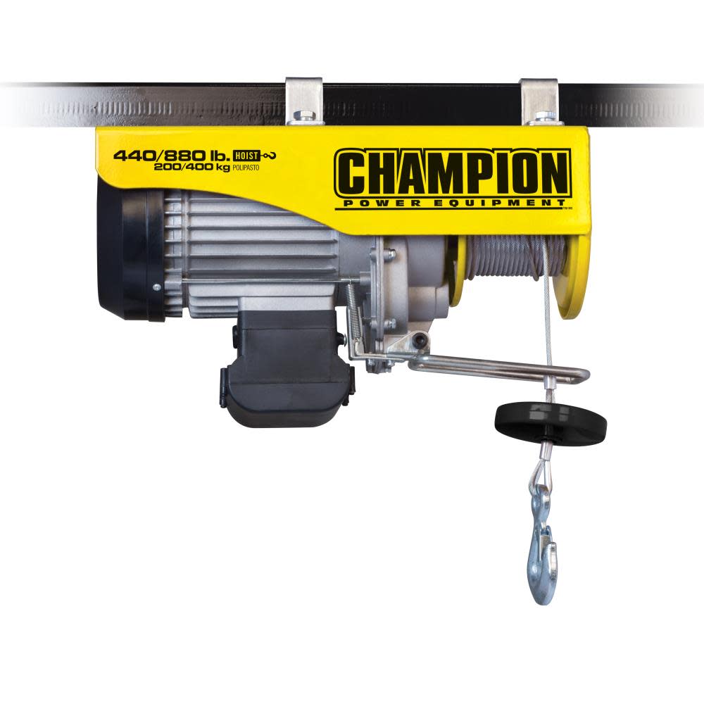 Champion 440/880-Lb Automatic Electric Hoist with Remote Control ;