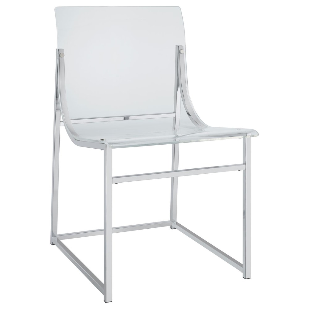 Coaster Furniture Acrylic Dining Side Chair Clear And Chrome