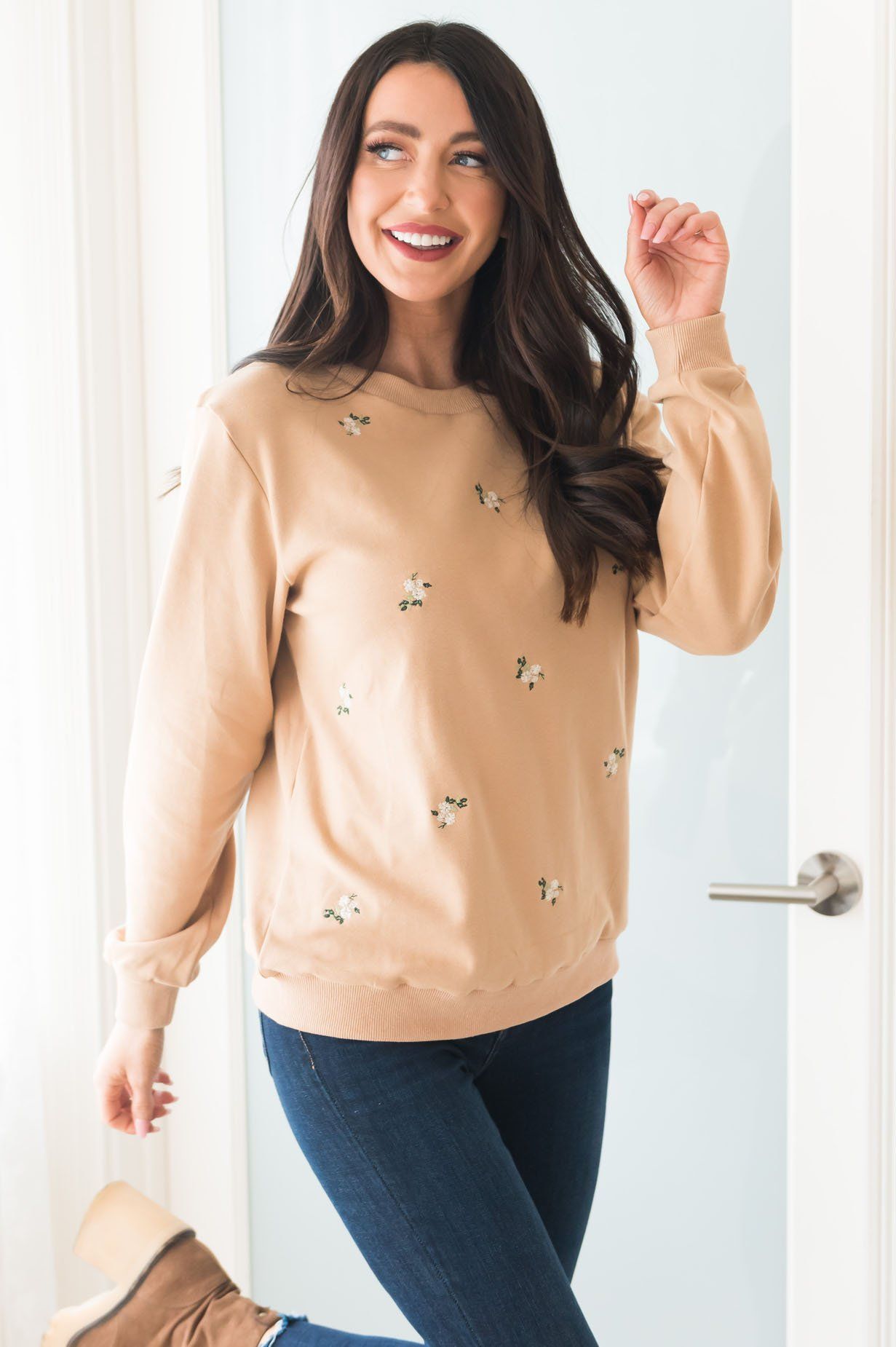 Blooming Bouquet Modest Sweatshirt